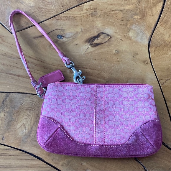 COACH Pink Clutch Purse Bag - Picture 4 of 5